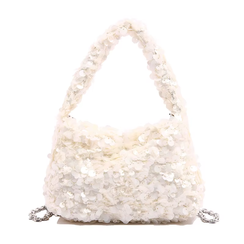 2025 nouvelle mode brillant paillettes carré épaule et sacs à bandoulière personnalité exquise haute