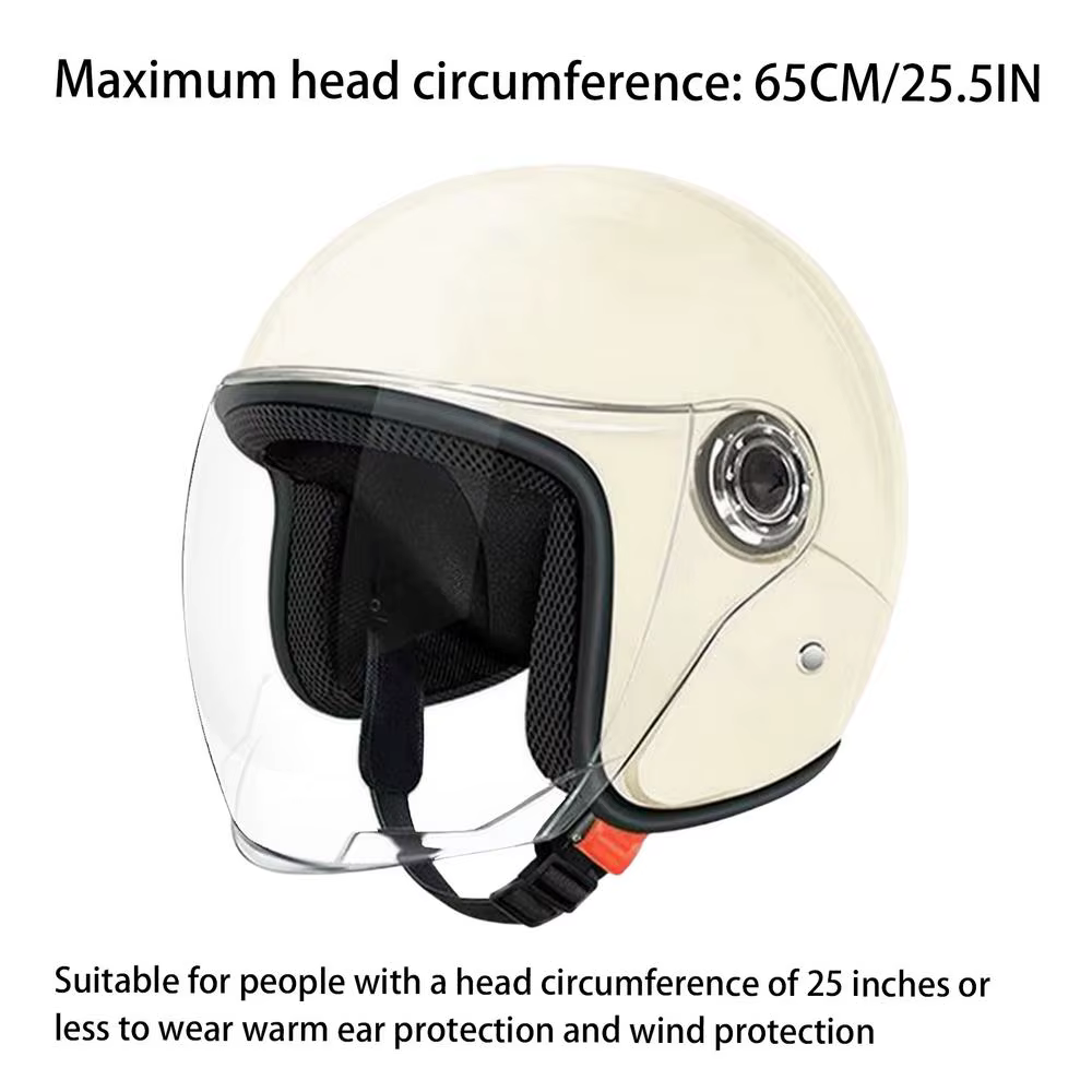 Casque pour moto, demi-visage, équipement de protection avec visière pour femmes et hommes, aventure