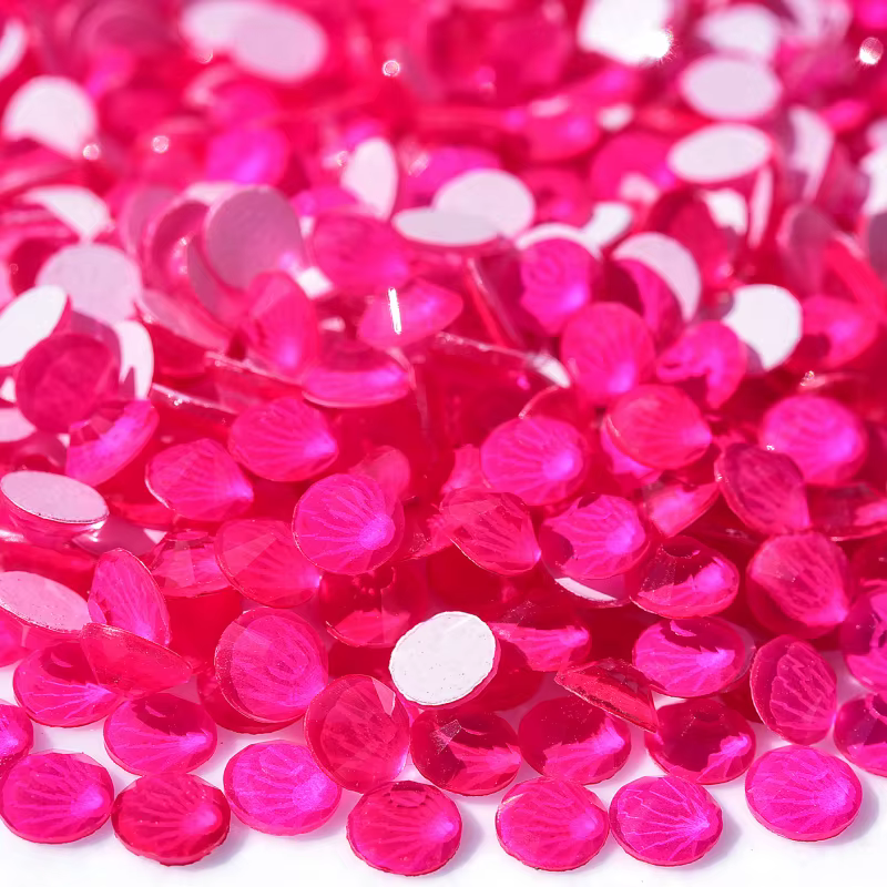 Rose vif/Rose SS6-SS30 Non correcteurs Strass Flatback paillettes colle sur Strass cristaux Strass N