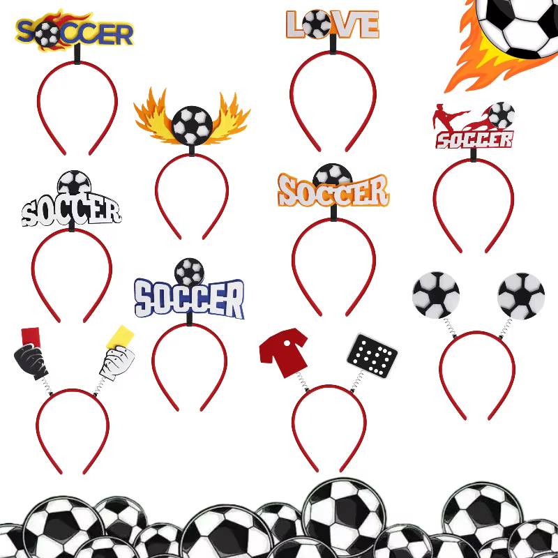 Bandeaux de supporter de football, serre-têtes amusants pour le football, accessoires capillaires fa