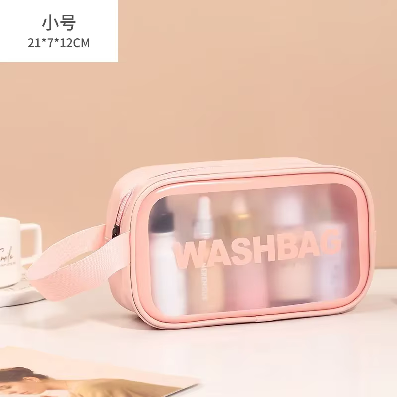 Sac à cosmétiques Transparent pour femmes, ensemble de 3 pièces, sac de lavage étanche, sac de bain 