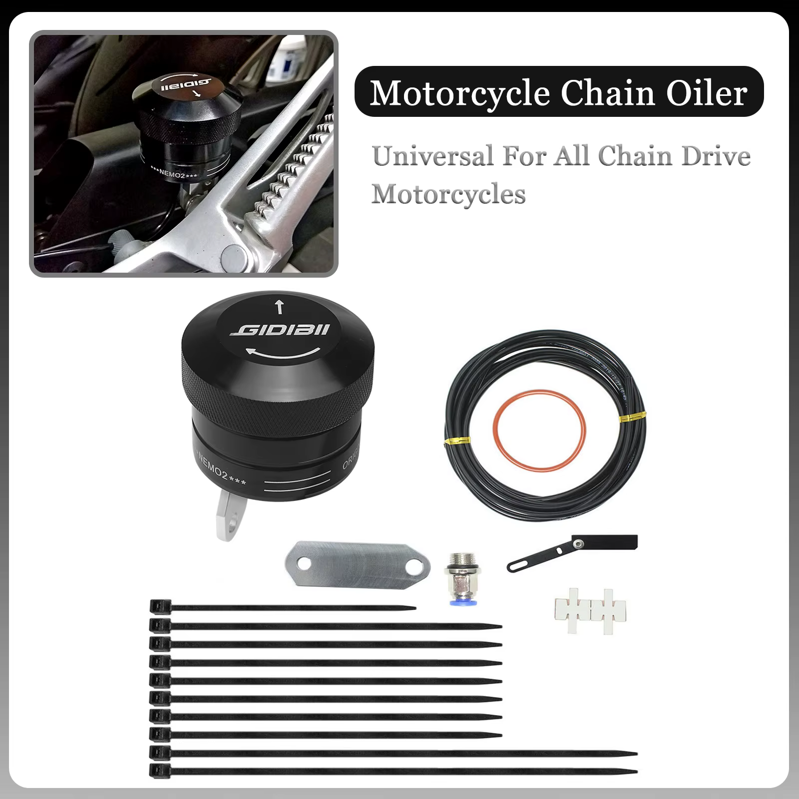 Système de lubrification de chaîne automatique, accessoires universels de moto pour Benelli Aprilia 