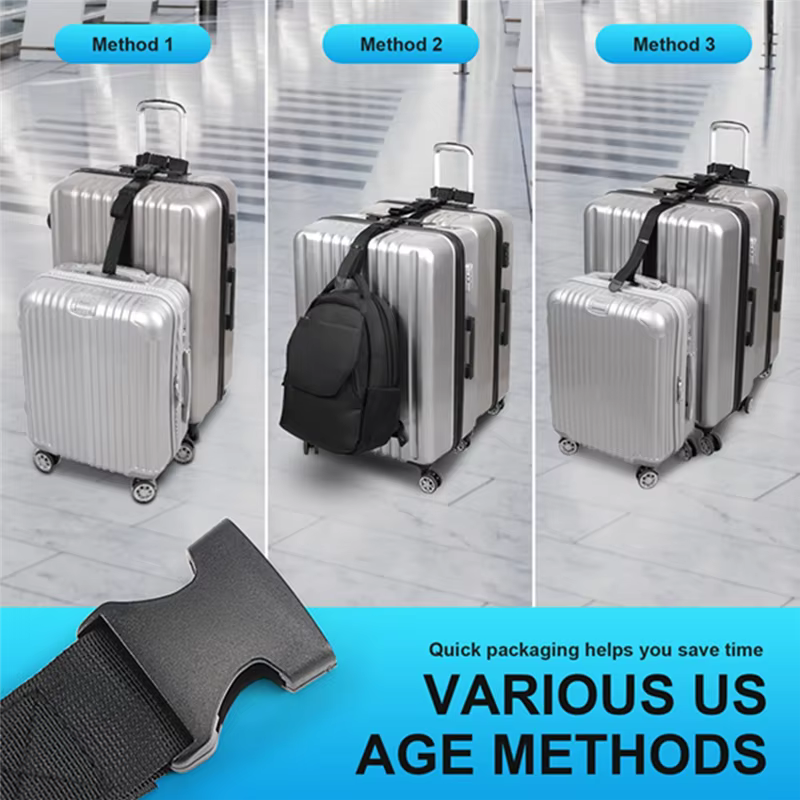 HLZS-connecteur de bagage, sangles pour valise, fixation réglable sans fin pour connecter vos bagage