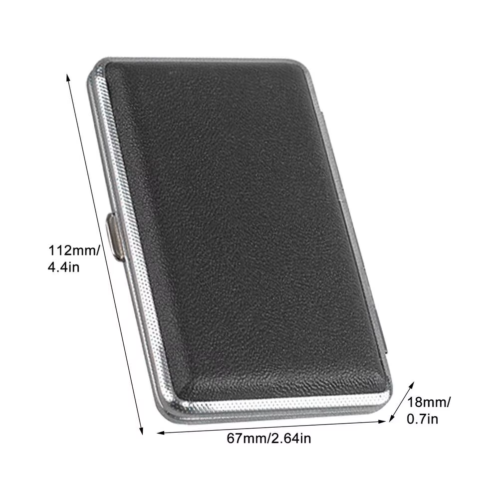 Boîte de rangement portable fine en cuir, étui Laguna, anti-écrasement, résistant à l'humidité, acce