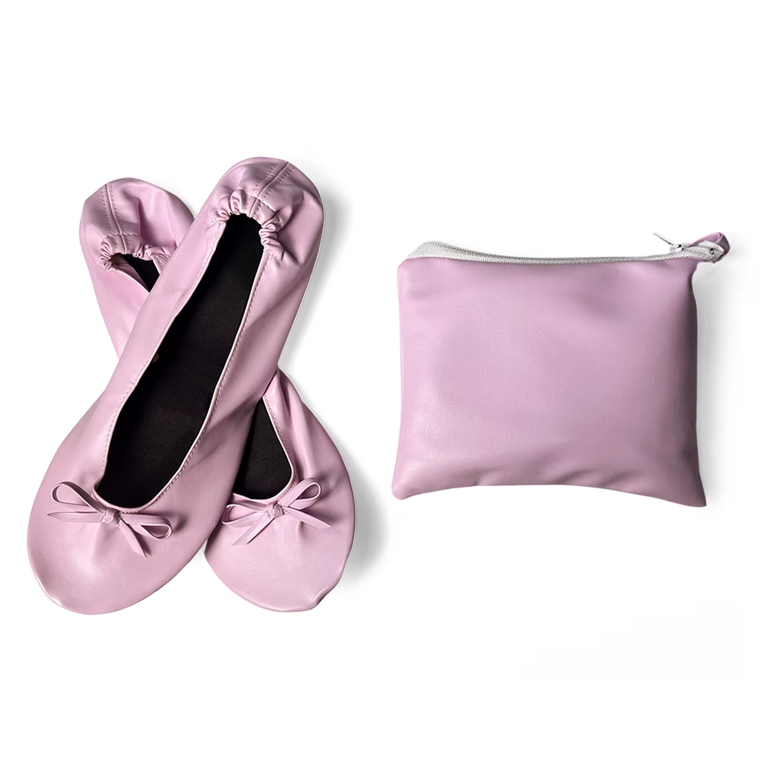 Ballerines portables pliables pour femmes, pantoufles enroulables à usage intérieur, commodellement