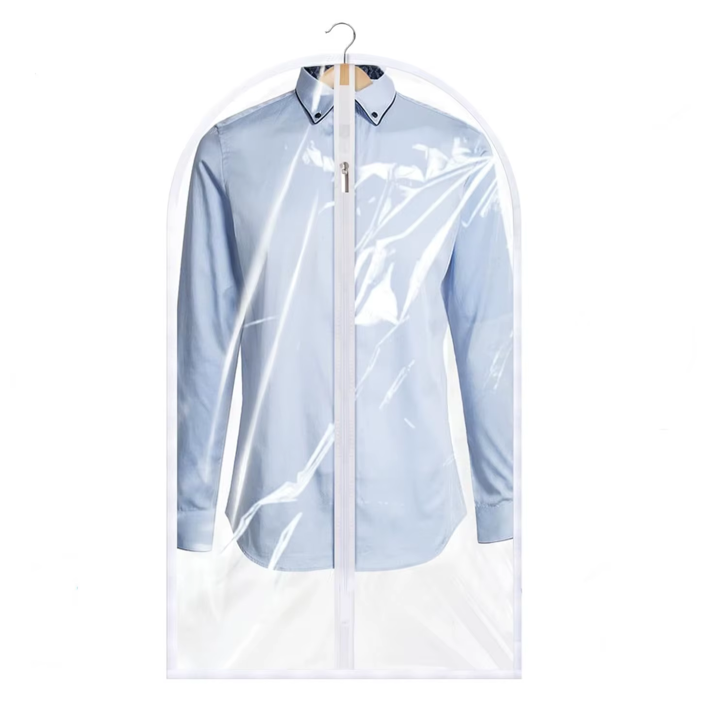 Sacs à vêtements transparents en plastique, 5/10 pièces, sac à vêtements anti-poussière avec fermetu