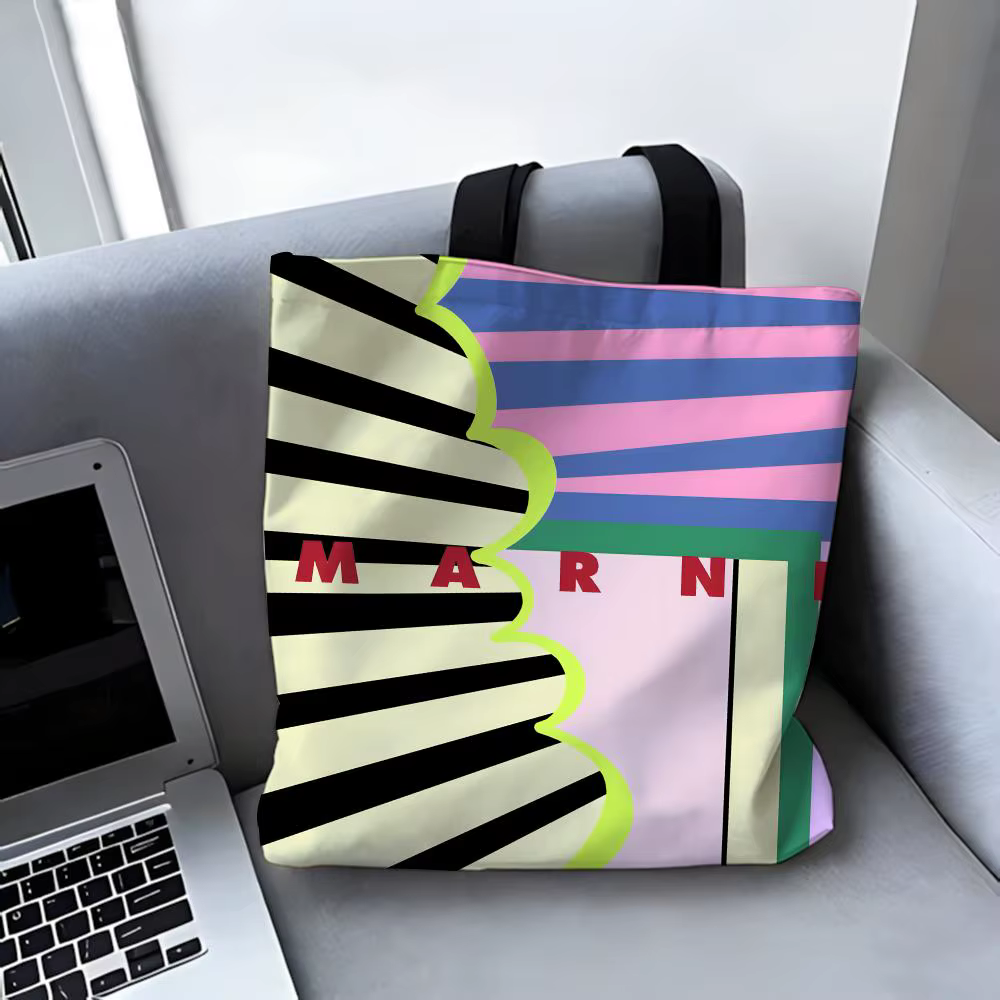 Sacs de rangement de la marque de mode M-Marni, sac fourre-tout en toile, grands sacs à main de créa