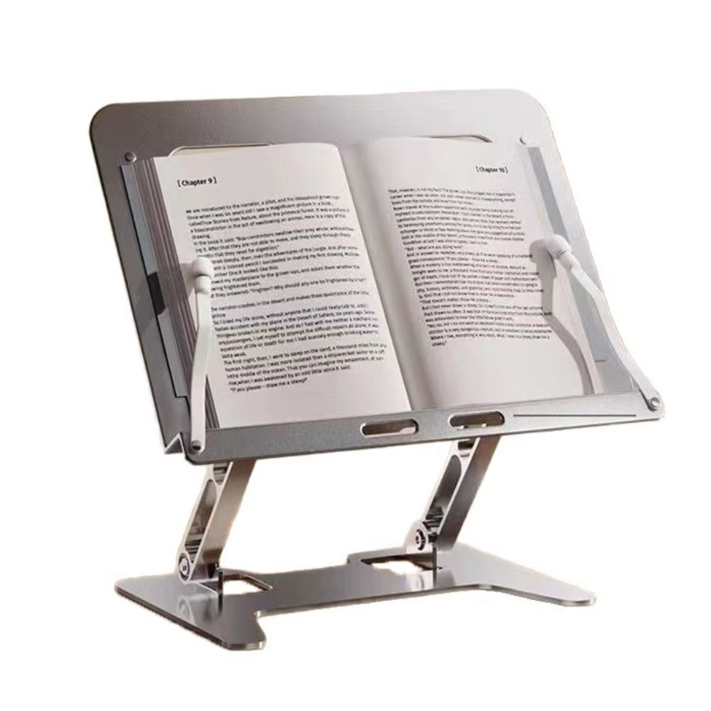 Support d'étagère de lecture à Angle réglable, avec Clip, plateau de Support de livre, Support de le