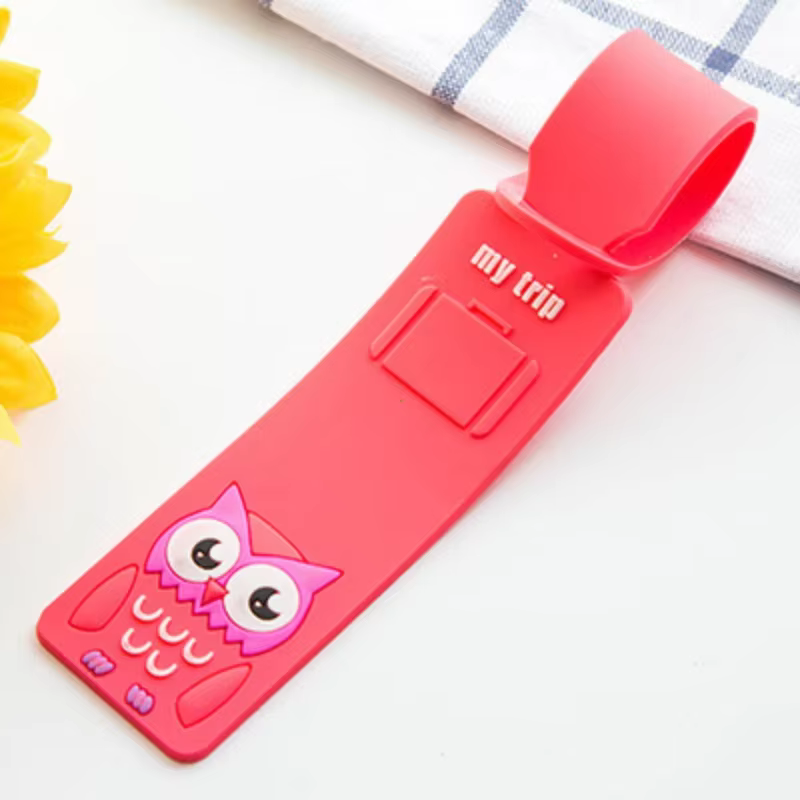 Belle étiquette de bagage en Silicone, étiquette de bagage pour carte d'embarquement, accessoires de
