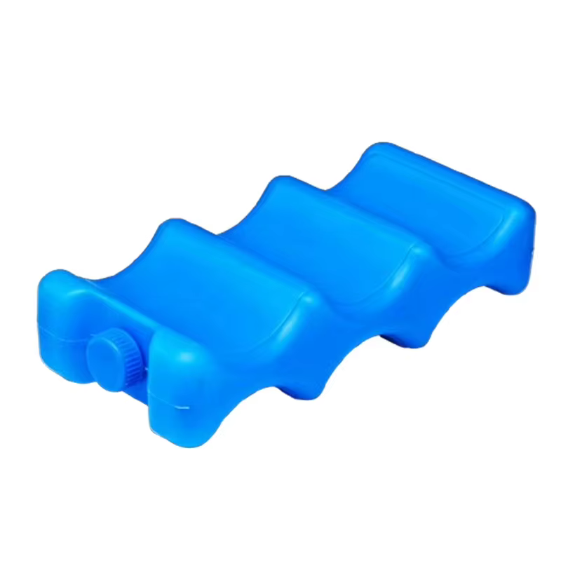 Bloc de glace en gel bleu réutilisable de 600 ml, sac isotherme à injection d'eau pour pique-nique,
