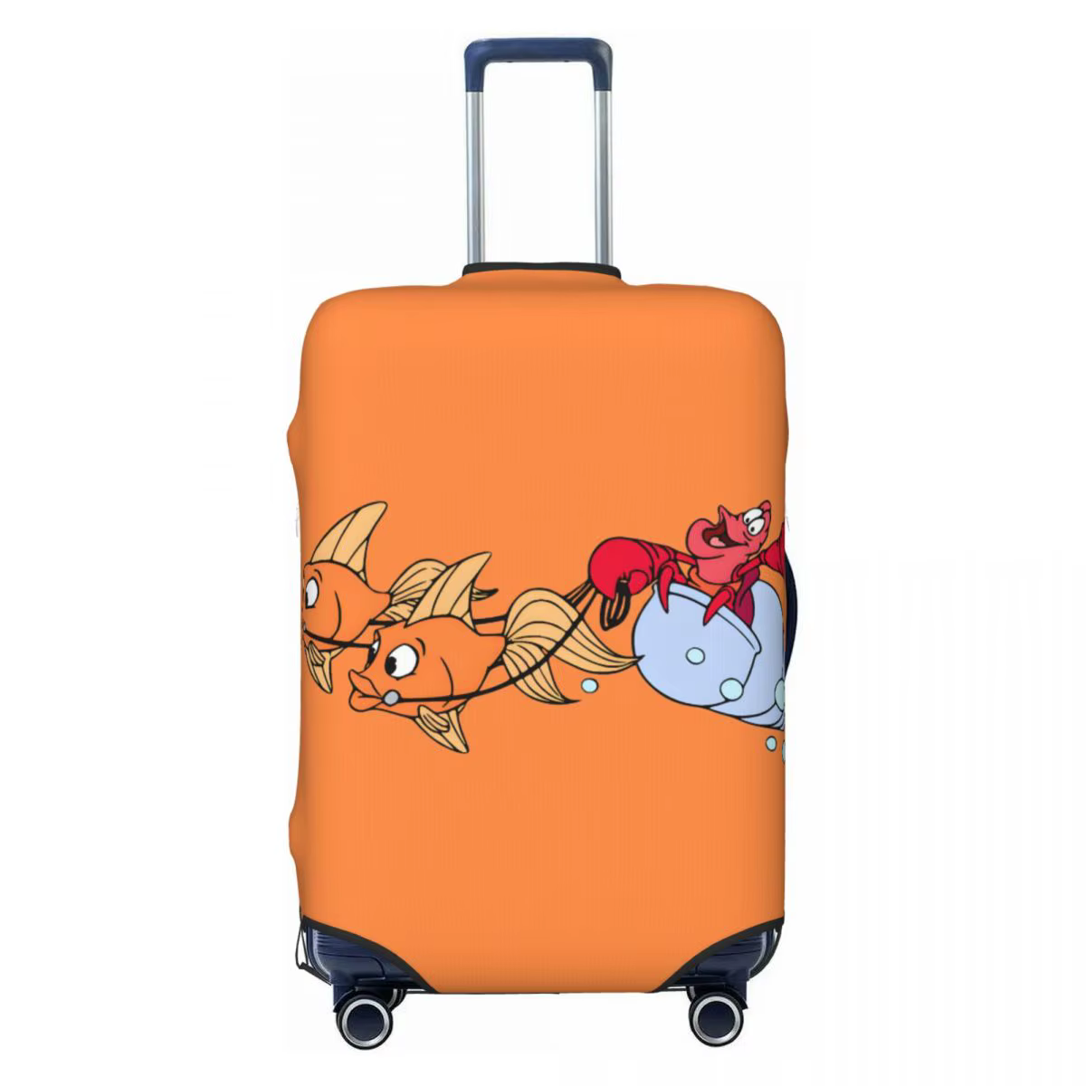 Housse de protection personnalisée pour bagages, motif Little Anime M-Mermaid, drôle, Sebastian, con