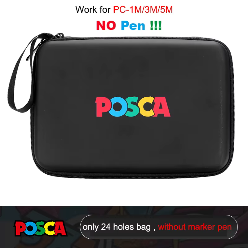 Étui pour marqueurs Posca sans stylos, sac de rangement zippé polyvalent de qualité supérieure, cade