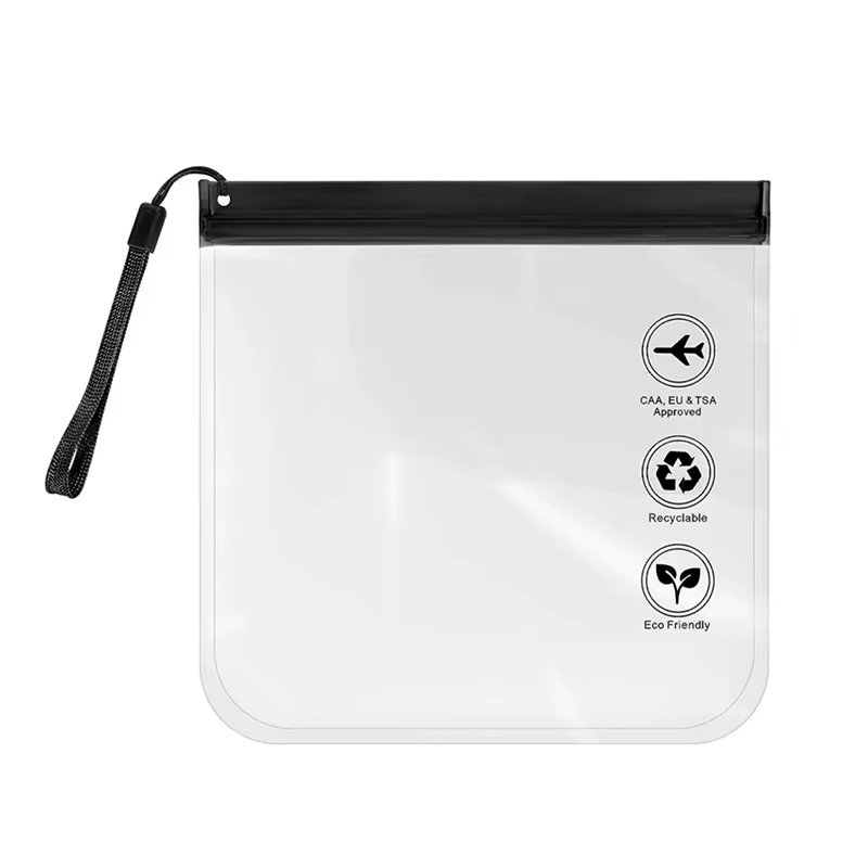 Sac de voyage Transparent étanche pour femmes, trousse de toilette de sécurité d'aéroport réutilisab