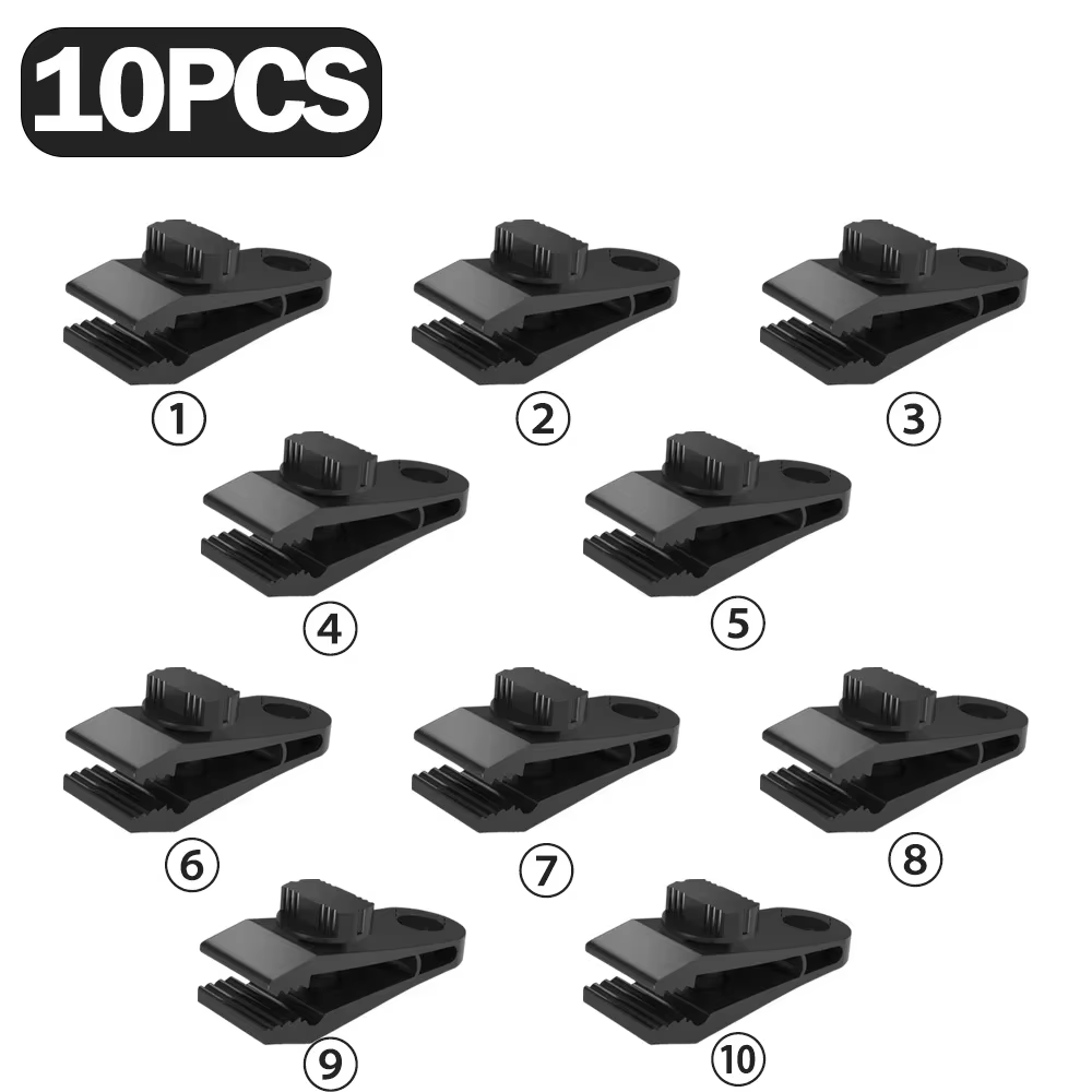 Clips de bâche robustes pour tente, auvent, corde de bâche, attaches réutilisables haute résistance,