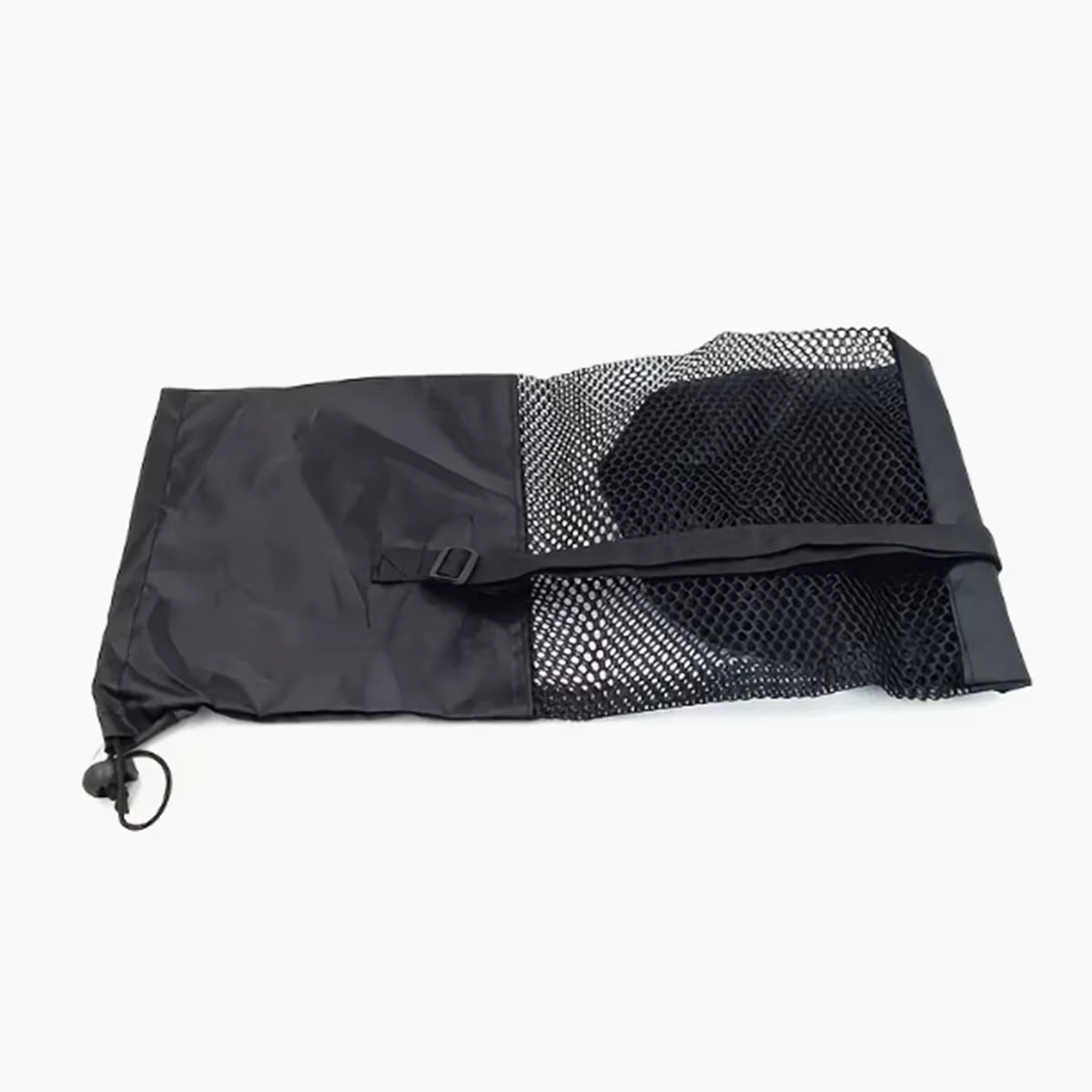 1 sac en maille de rangement pour tapis de yoga respirant – Tissu Oxford durable, noir avec bandouli