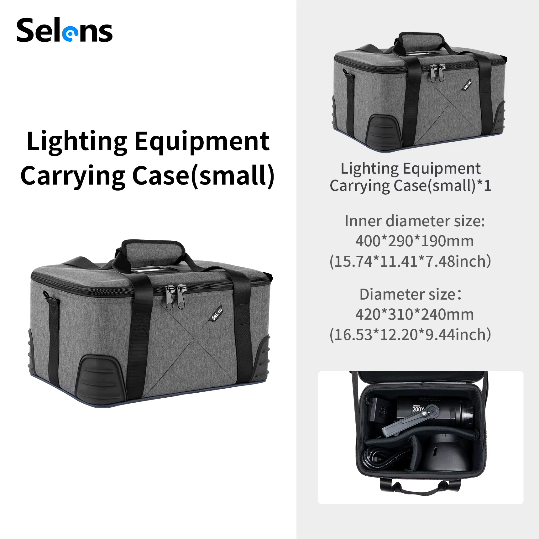 Selens – sac de magasin étanche à fermeture éclair, trois tailles, Kits de Studio Photo, sac sur sup