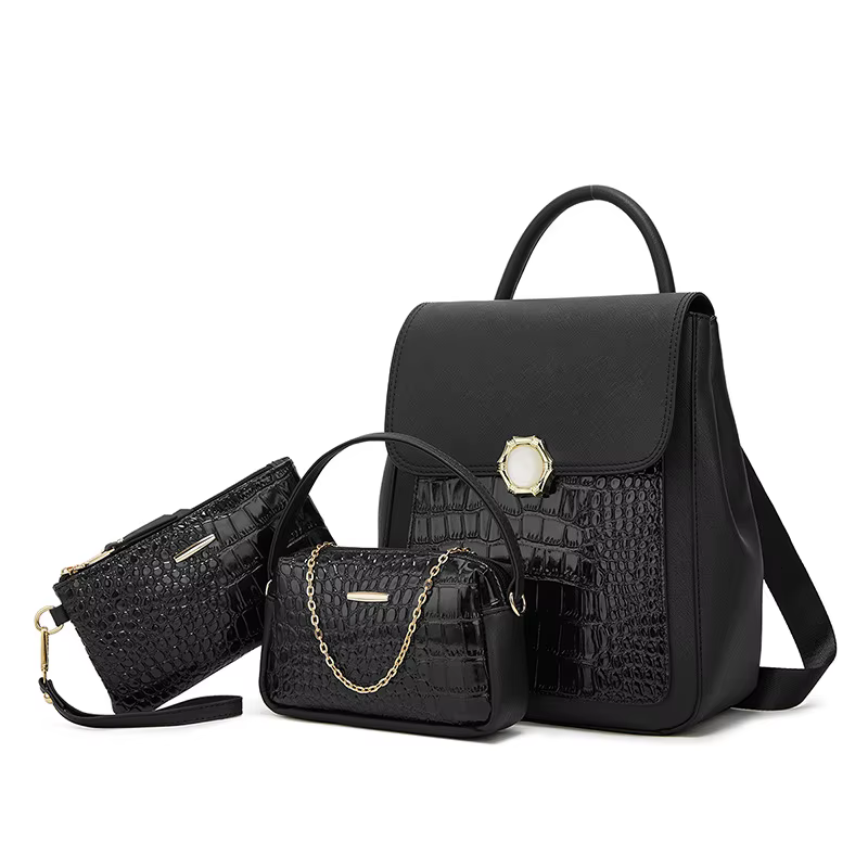 Ensemble de sacs à dos pour femmes, 3 pièces, style coréen, sac de voyage scolaire tendance