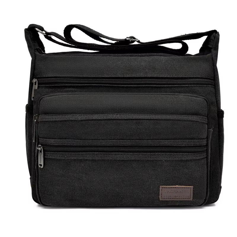 Sac à bandoulière en toile pour hommes, sacs de voyage décontractés pour hommes, sacoches de luxe mu