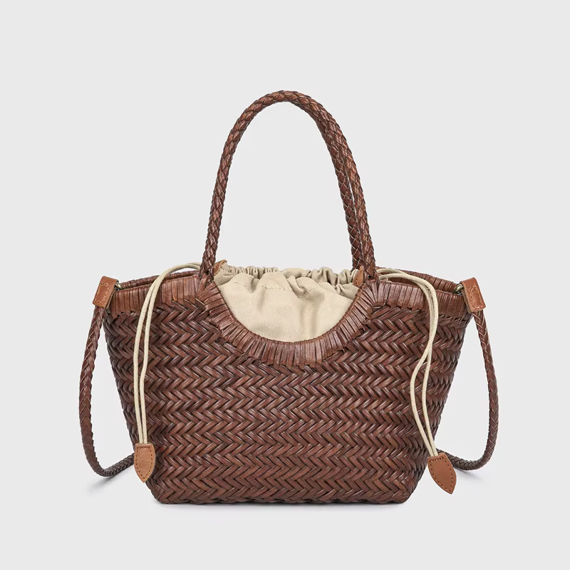 Sac en paille tressé 2026 – Sac à main de plage pour les vacances d'été, panier rétro en rotin, sac 