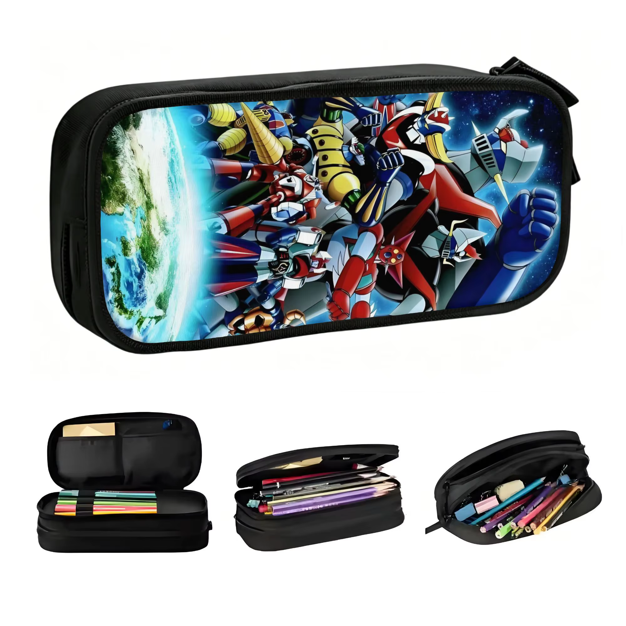 Goldorak Grendizer Goldrake UFO Robot Kawaii Trousse à crayons Garçon Fille Guerrier Mécanique Sac à