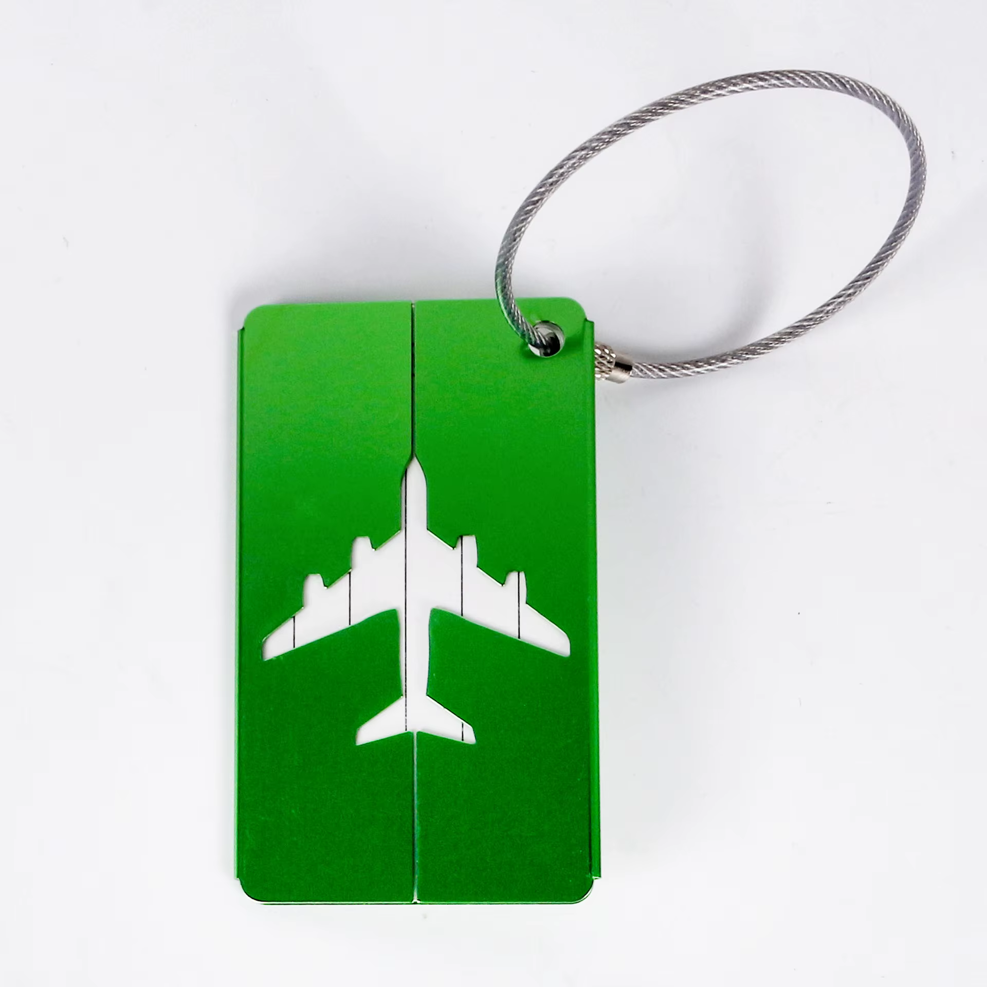 Étiquette de bagage de voyage en alliage d'aluminium, étiquette de valise, étiquette d'avion avec no