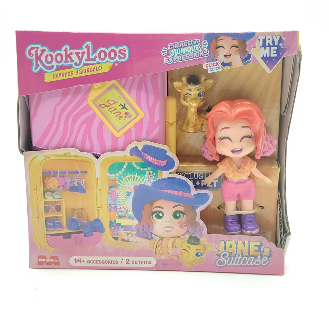 Ensemble de poupées Kookyloos Suitcase Dolls Express Yourself : Changez les expressions, les tenues,