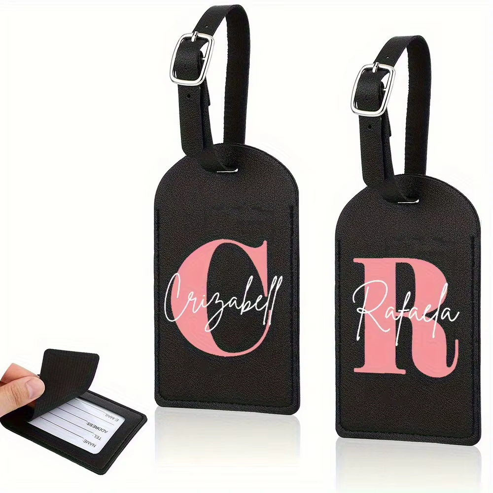 Étiquette de bagage monogrammée pour valise