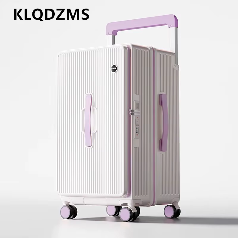 KLQDZMS bagage roulant capacité surdimensionnée boîtier de chariot ABS + boîte d'embarquement PC 20 "24" 26 "28" 30 "32 pouces valise de voyage pour femmes