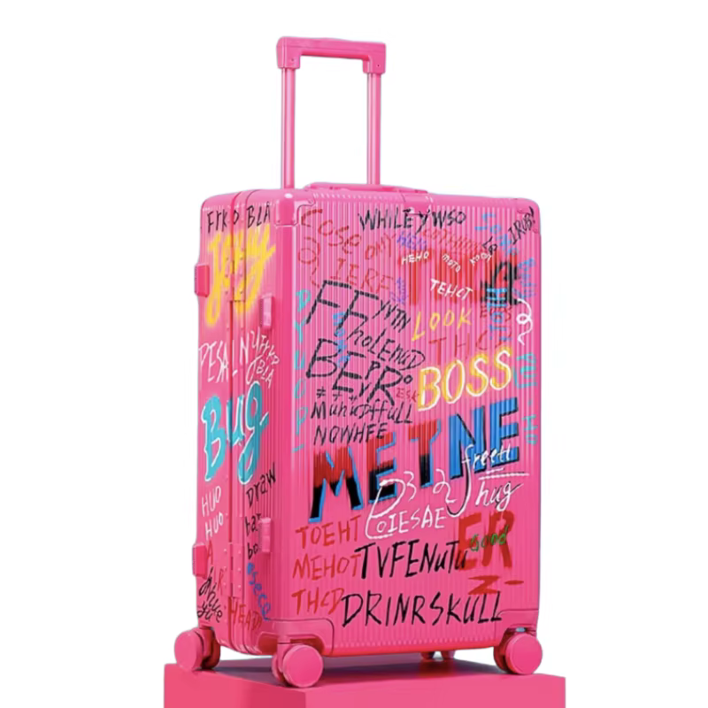 Bagage personnalisable-valise trolley design peinte à la main avec serrure TSA