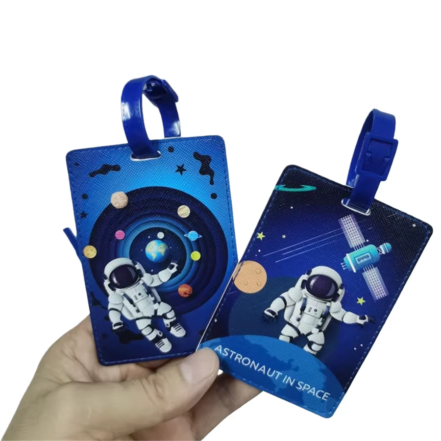 Étiquette à bagages créative astronaute