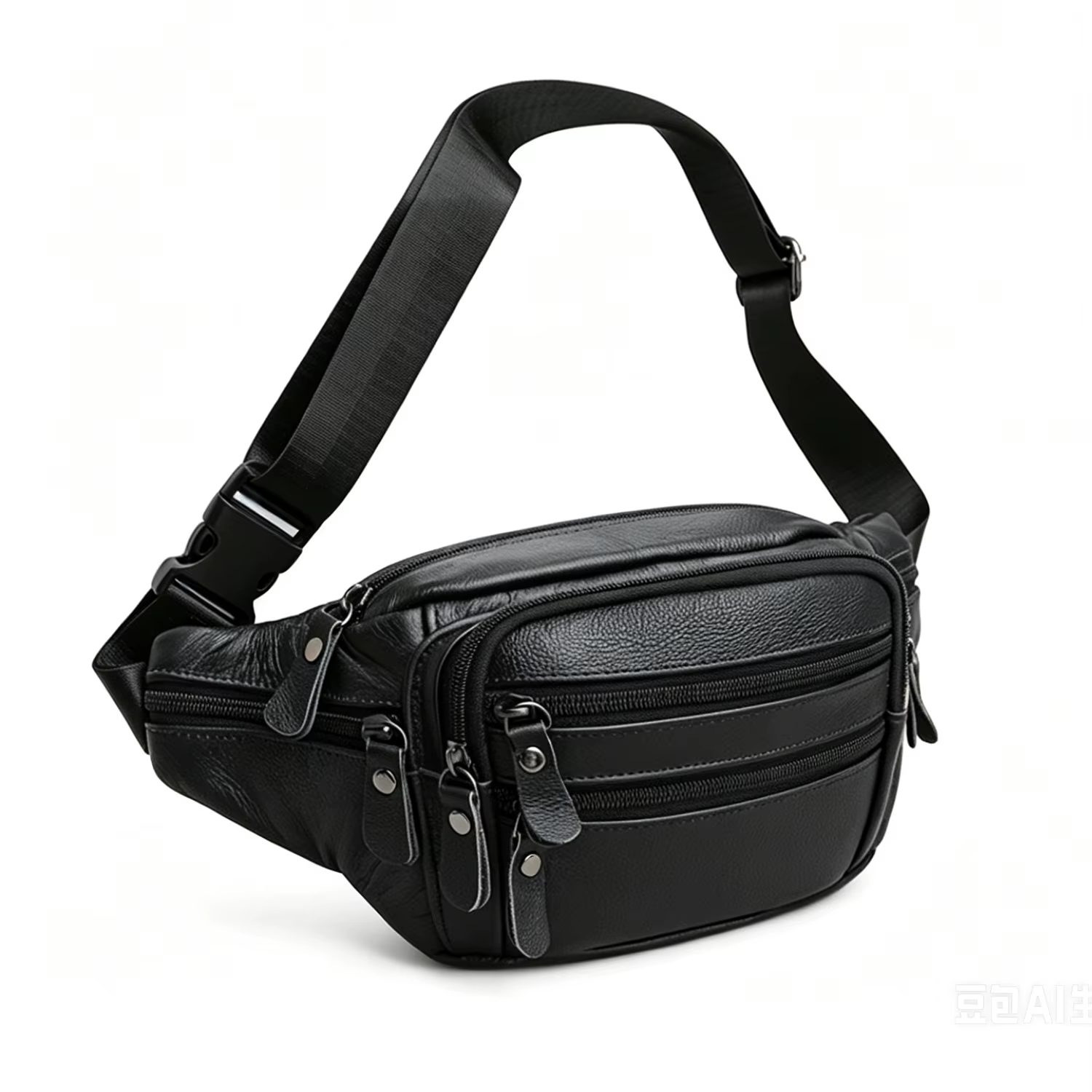 Sac bandoulière en cuir véritable pour homme
