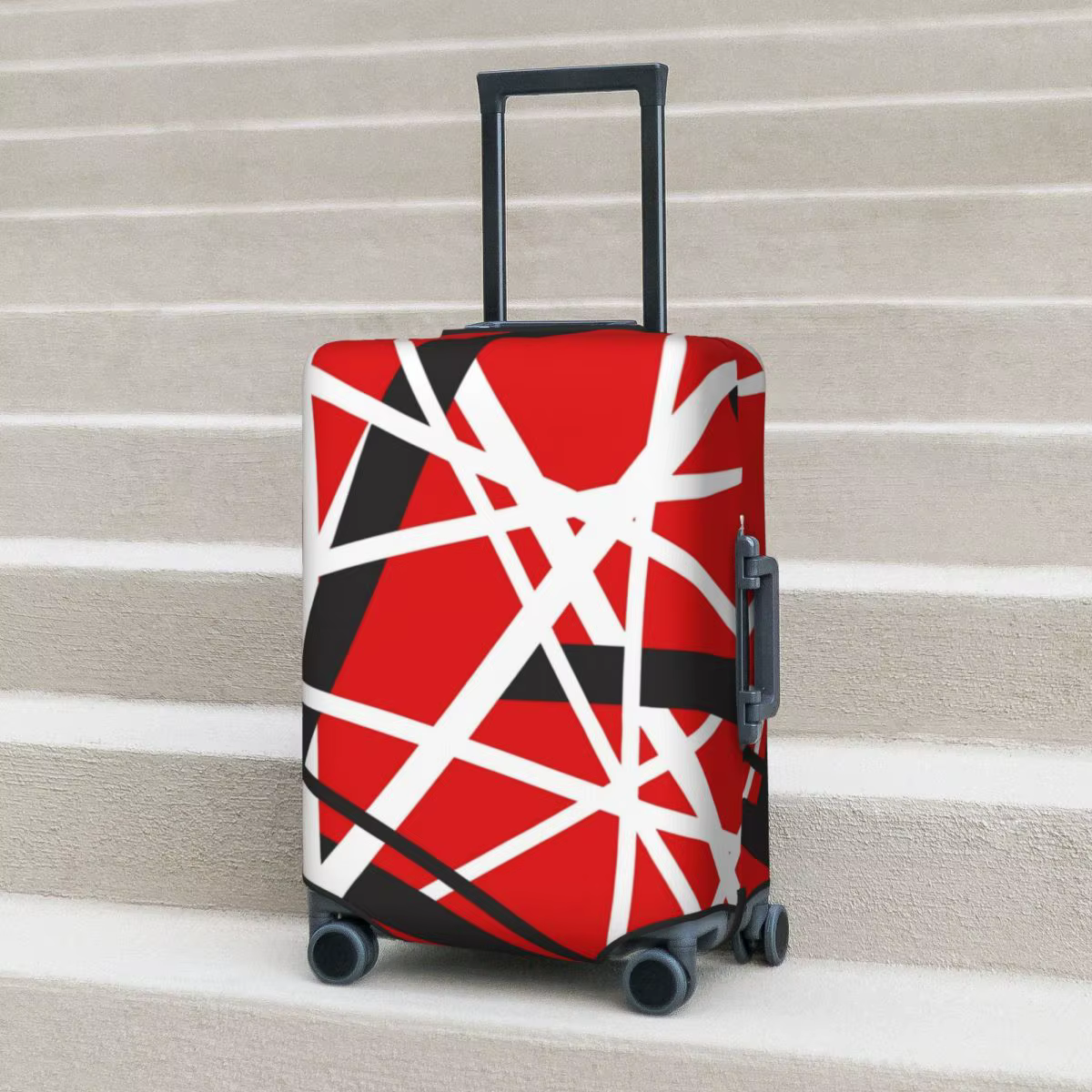 Van Halen housse de valise EVH 5150 rayures Protection de voyage de croisière fournitures de bagages extensibles de vacances