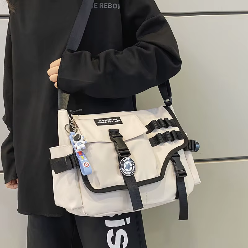 Sacs à bandoulière en toile pour femmes 2023 Nylon hommes postier étudiant sac