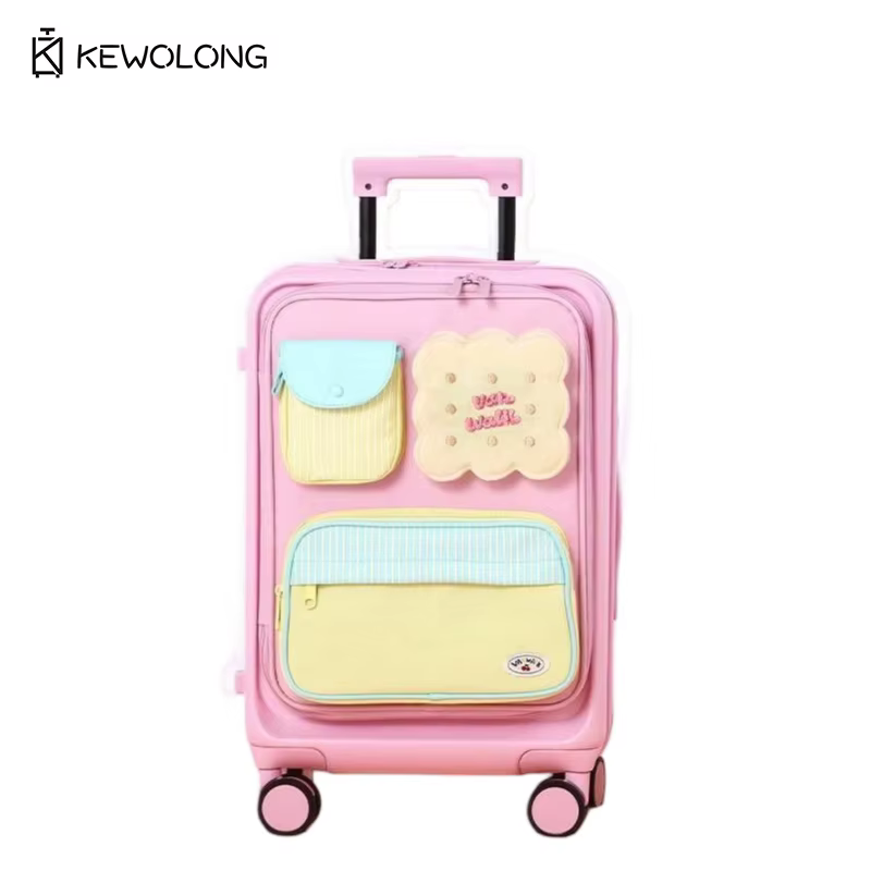 Valise à roulettes mignonne de 20 pouces à ouverture frontale