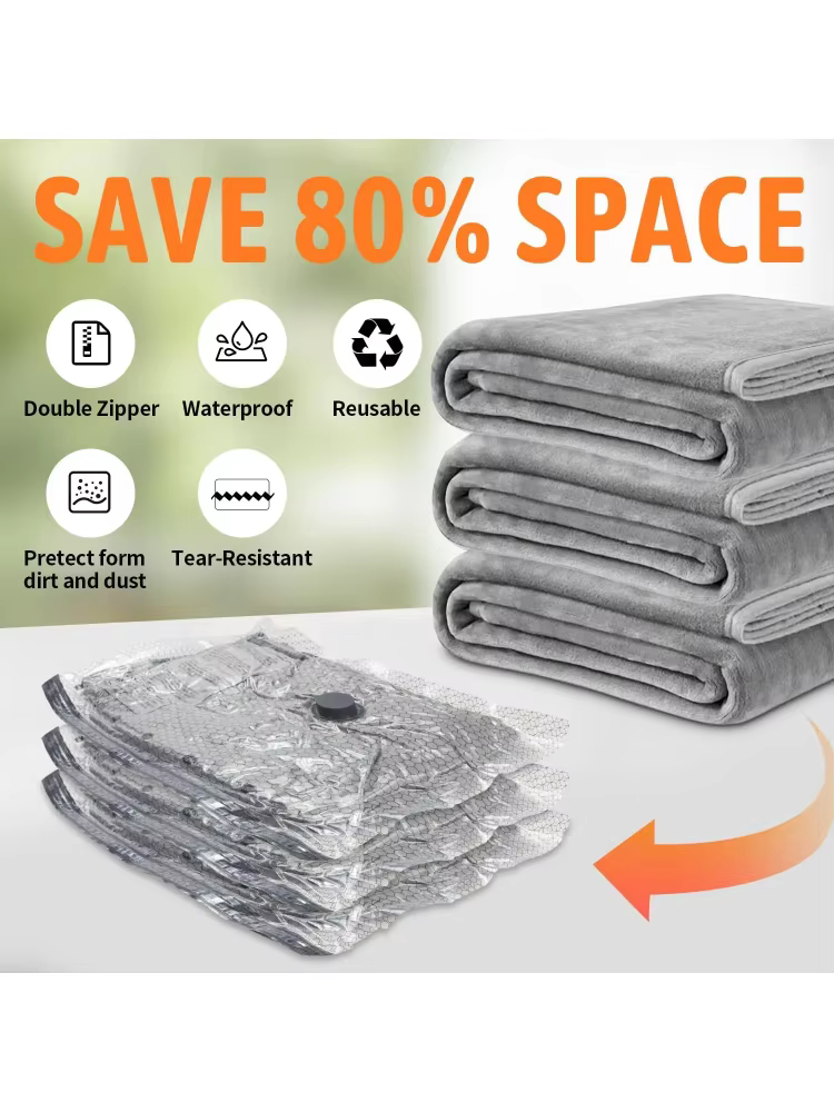 Lot de 15 sacs de rangement sous vide de voyage avec pompe électrique