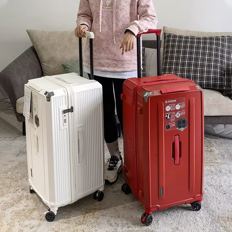 Valise de grande taille avec porte-bagages de frein à cinq roues