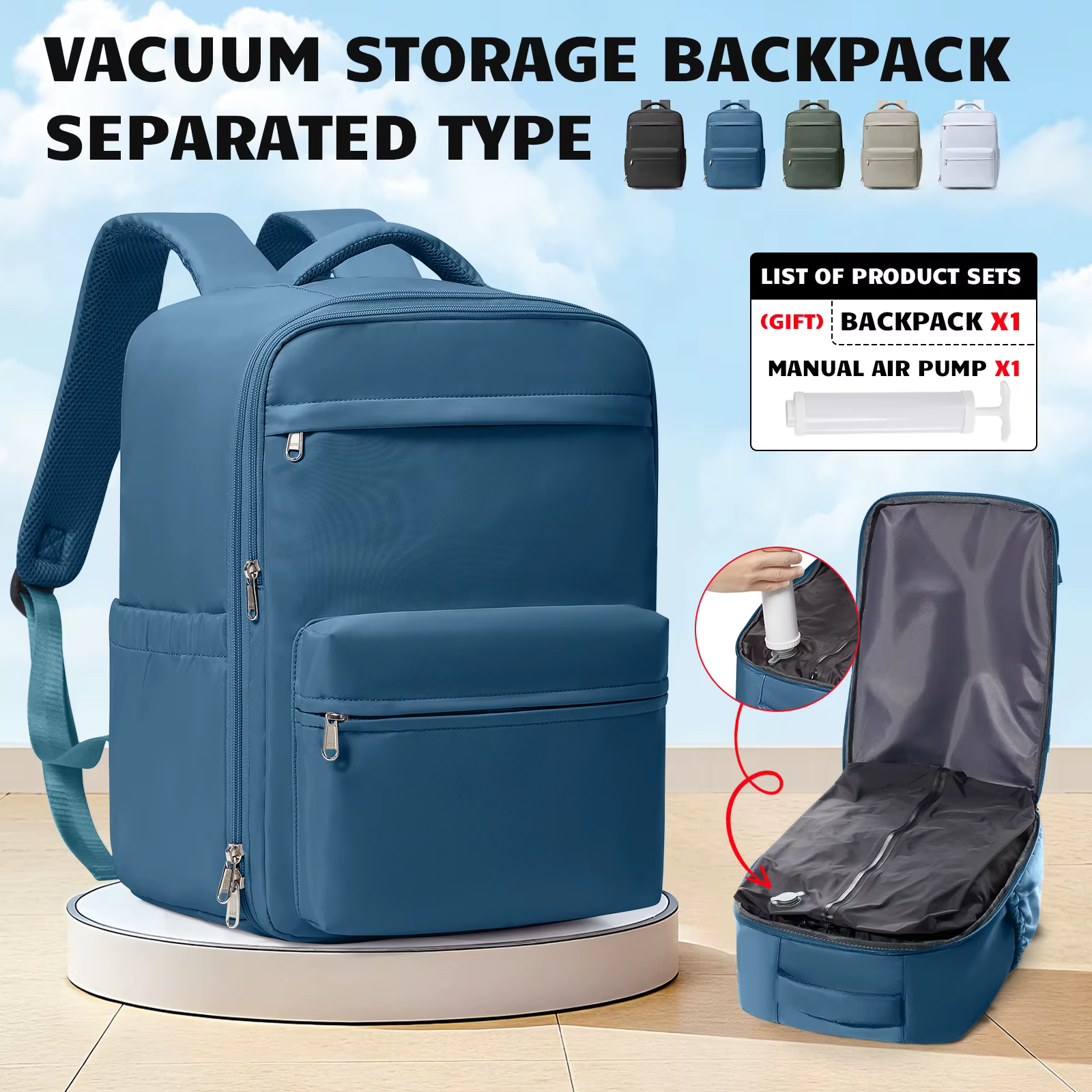 Nouveau sac à dos à Compression sous vide avion Ryanair 40x30x20 sac de voyage