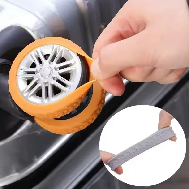8 protections en silicone pour roulettes de valise