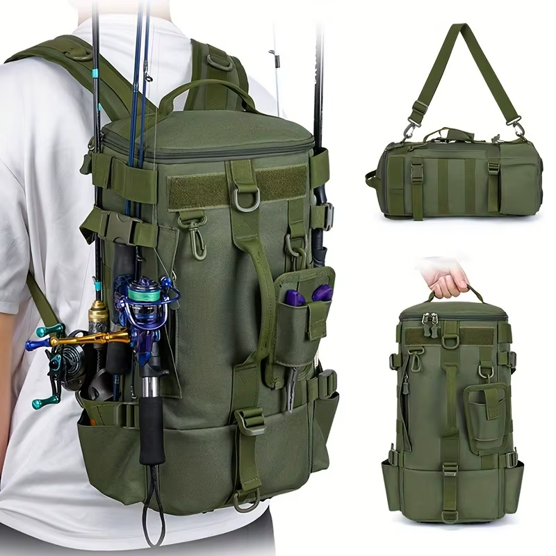 Ce sac à dos de pêche multifonctionnel pour l'extérieur peut également servir de sac de pique-nique de voyage