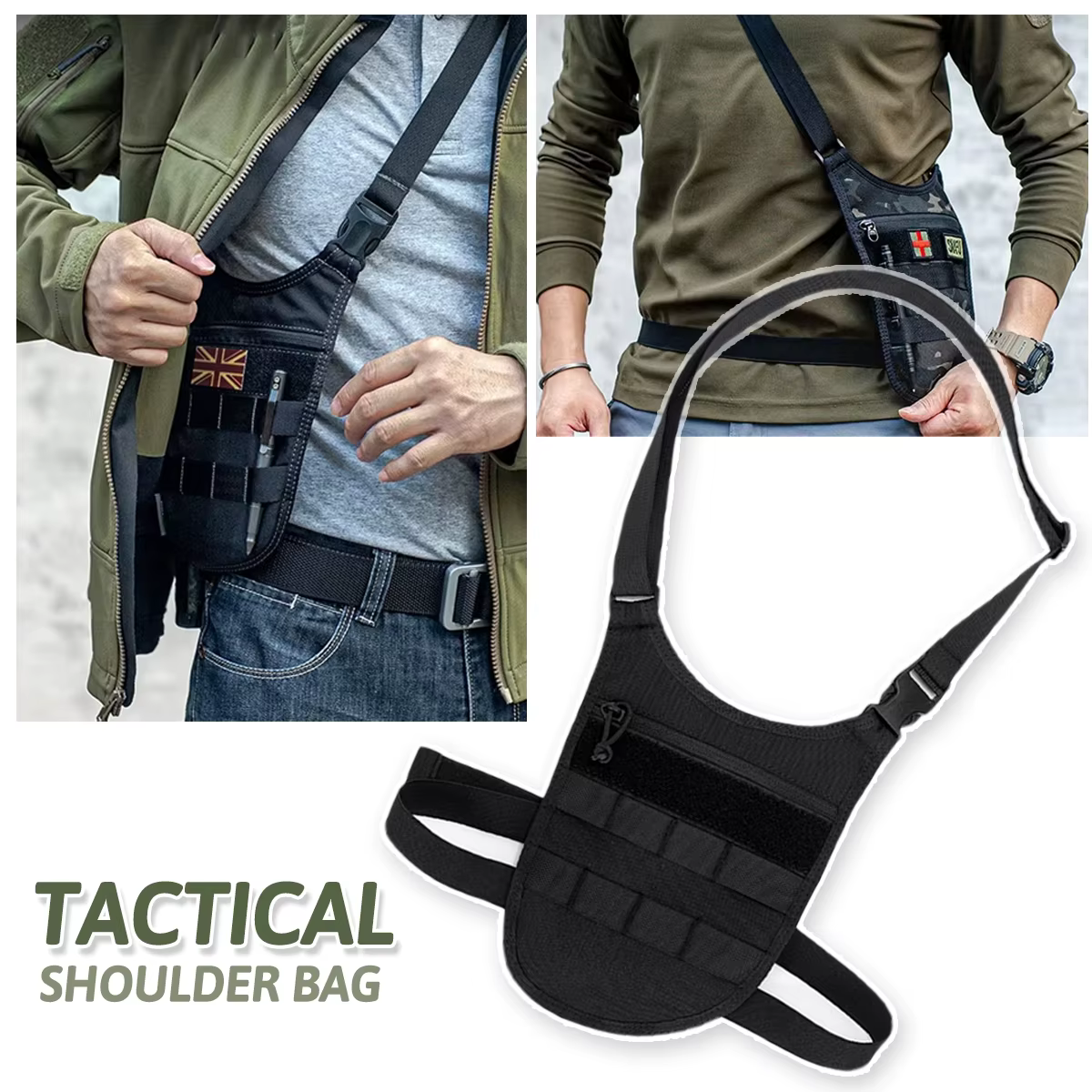 Sac à bandoulière tactique sous les bras pour hommes