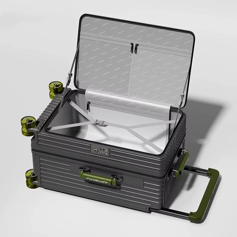 20 24 28 pouces ouverture latérale bagage extensible roulant valise à roulettes