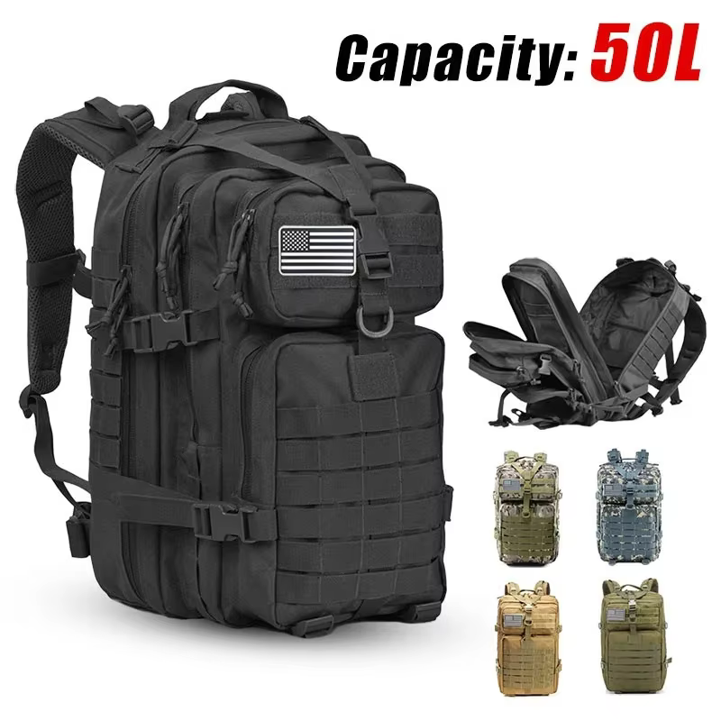 25L;/50L grande capacité hommes sac à dos tactique 3P Softback extérieur sac étanche randonnée Camping chasse sacs