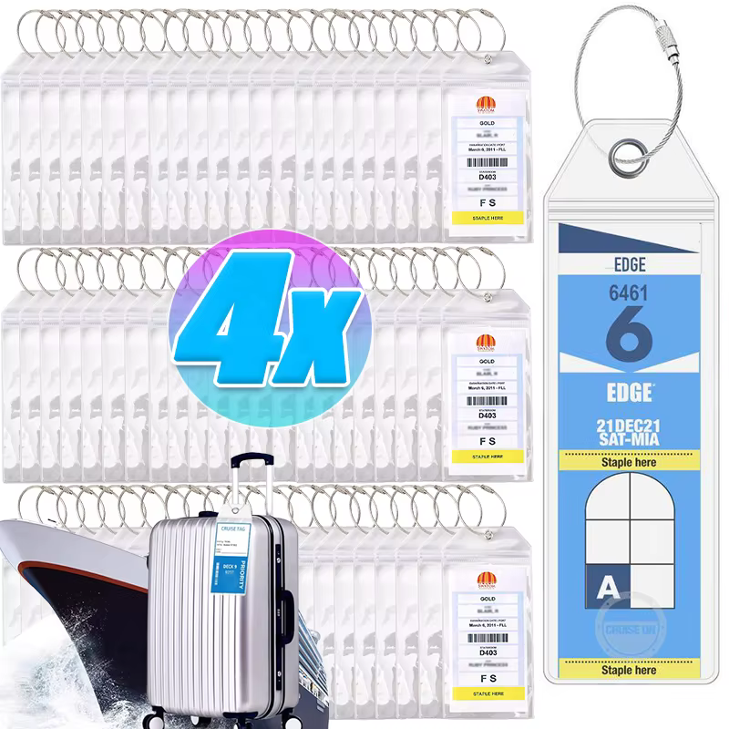 Porte-étiquette de bagage de croisière en plastique PVC épais