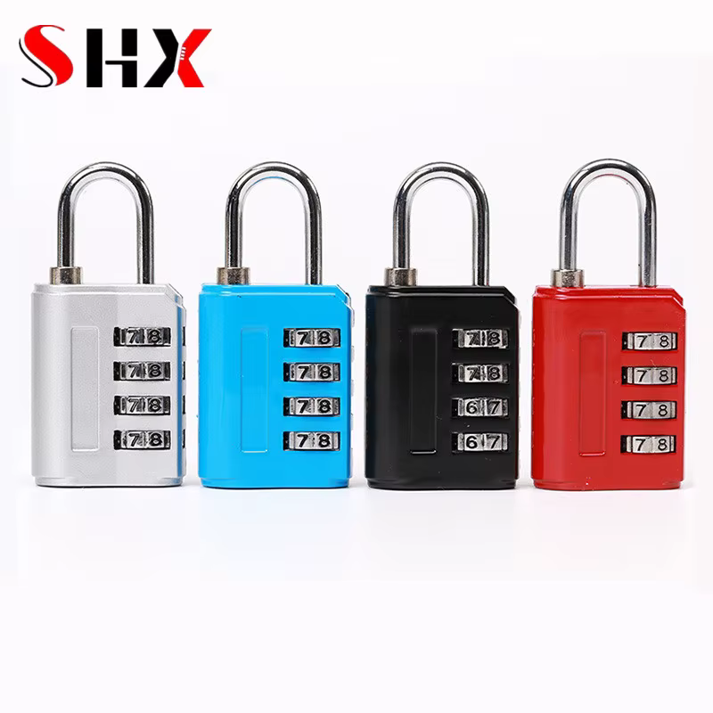 Cadenas à combinaison à code à 4 chiffres en alliage d'aluminium pour valise de voyage