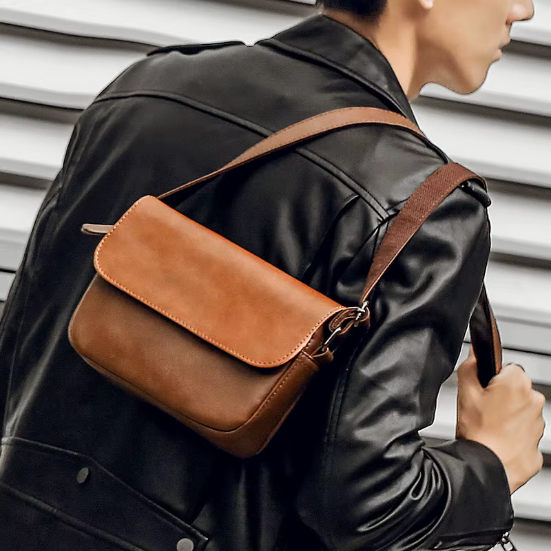 Sac à bandoulière Vintage de marque de luxe pour hommes
