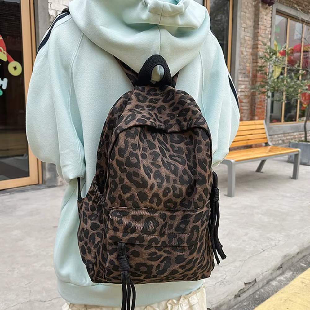 Nouveau sac à dos tendance à imprimé léopard pour femmes