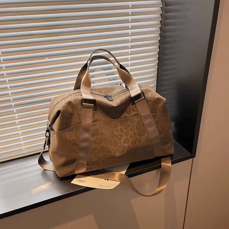 Nouveau sac de voyage léger à imprimé léopard grande capacité