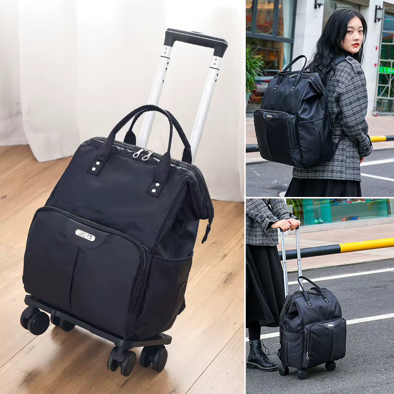 Sac à roulettes de voyage Oxford pour femme