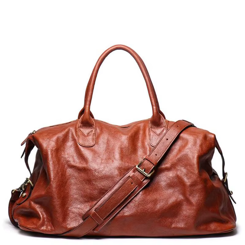 Sac de voyage de luxe en cuir véritable pour hommes