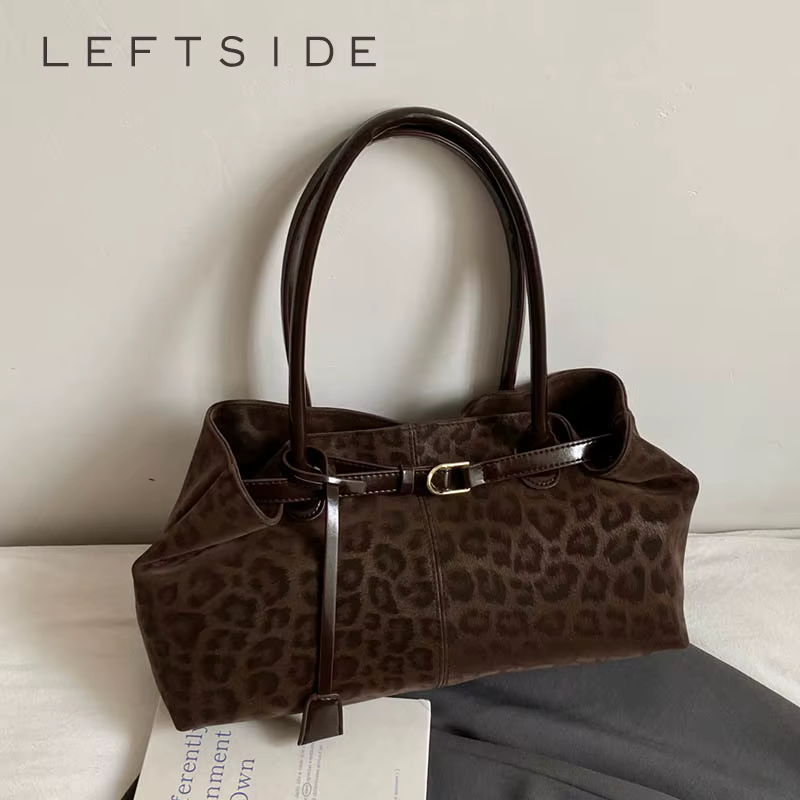 LEFTSIDE – sacs à bandoulière léopard en cuir PU pour femmes
